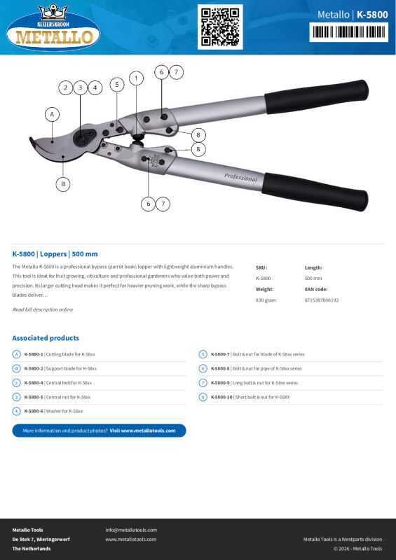 Productsheet Loppers | 500 mm