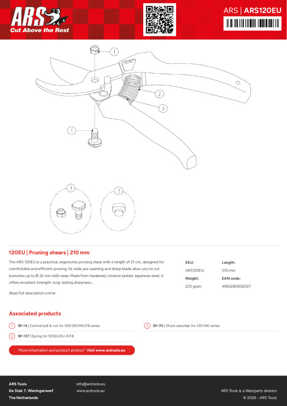Productsheet Pruning shears  | 210 mm