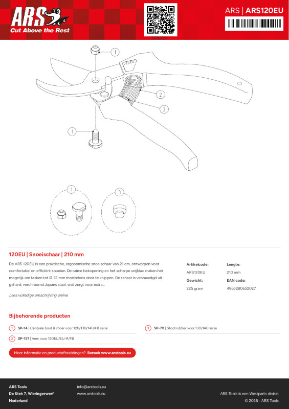 Productsheet Snoeischaar  | 210 mm