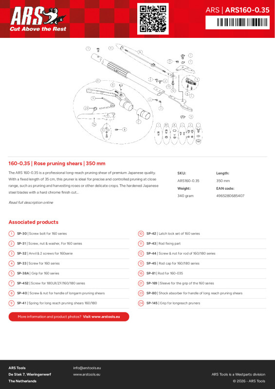 Productsheet Rose pruning shears | 350 mm