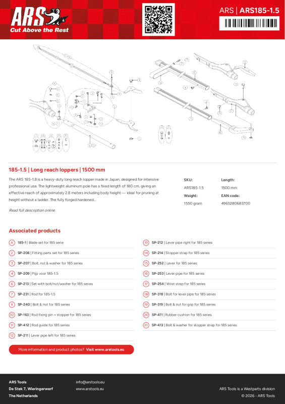 Productsheet Long reach loppers | 1500 mm