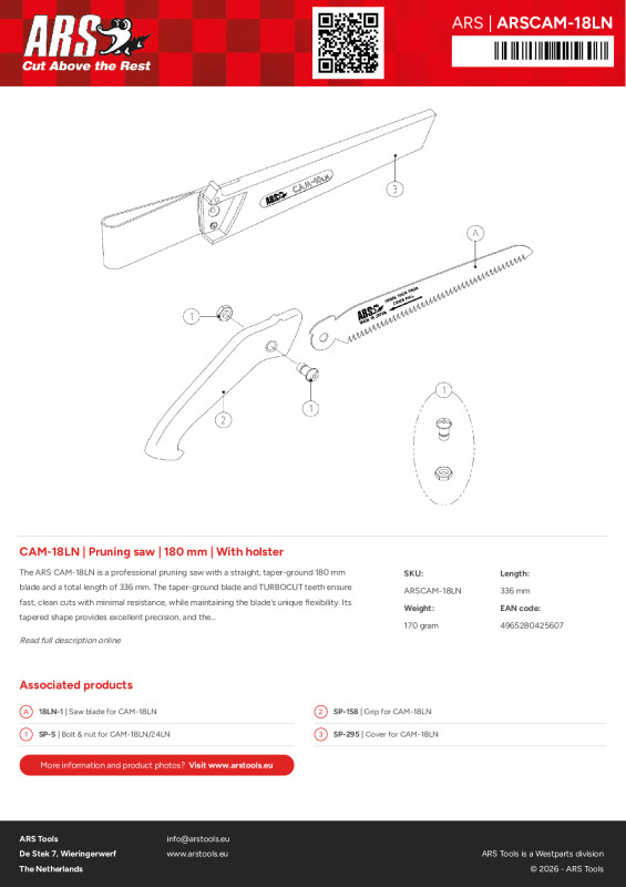 Productsheet Pruning saw | 180 mm | With holster