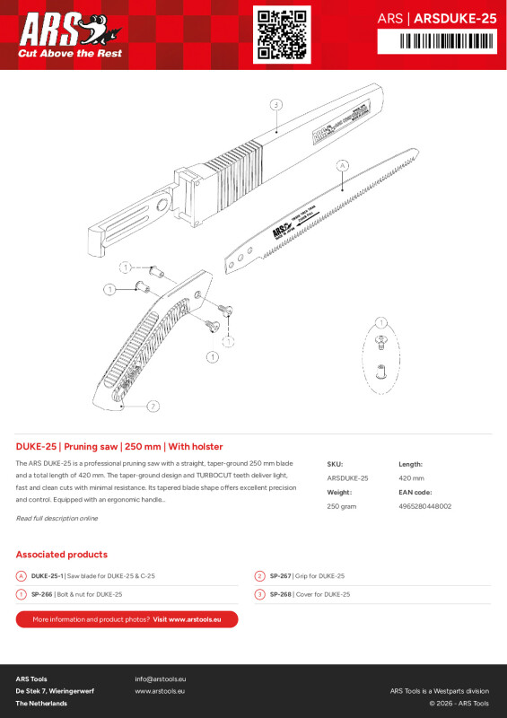 Productsheet Pruning saw | 250 mm | With holster