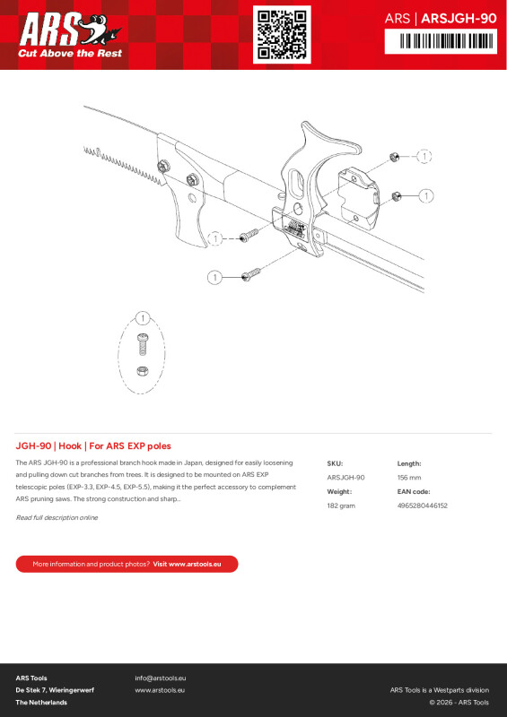 Productsheet Hook | For ARS EXP poles