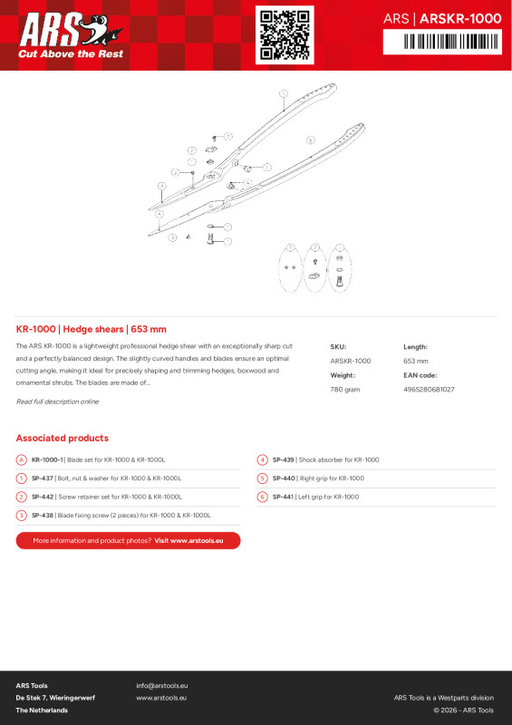 Productsheet Hedge shears | 653 mm