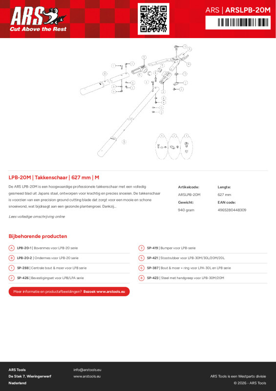 Productsheet Takkenschaar | 627 mm | M