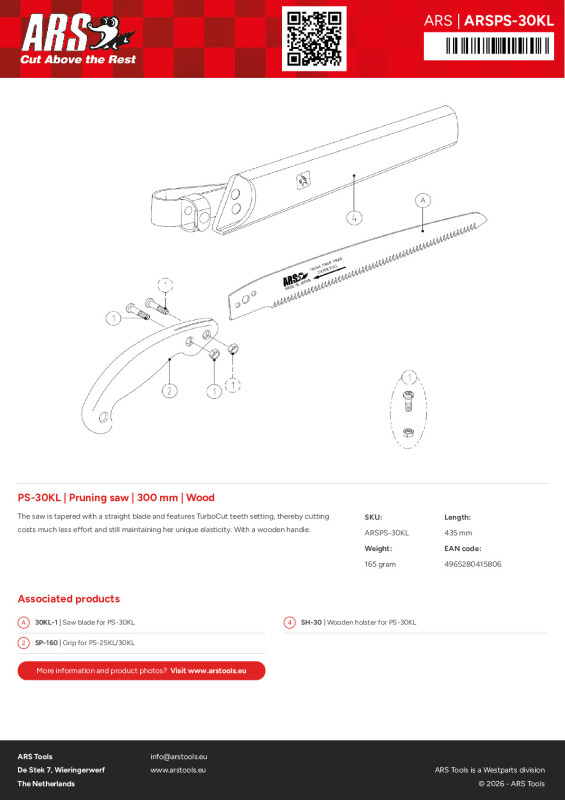 Productsheet Pruning saw | 300 mm | Wood