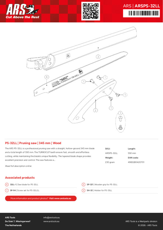 Productsheet Pruning saw | 345 mm | Wood