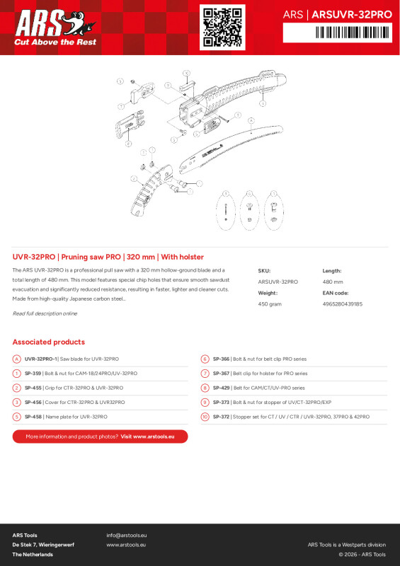 Productsheet Pruning saw PRO | 320 mm | With holster